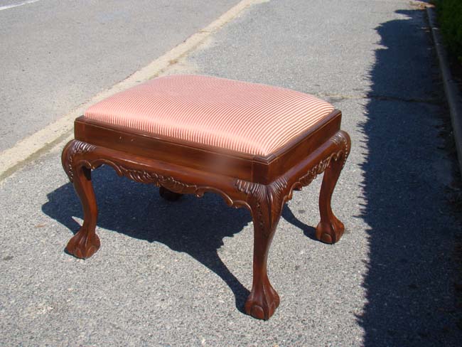 A Chippendale style footstool